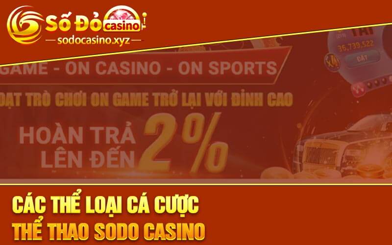 Các thể loại cá cược thể thao Sodo Casino